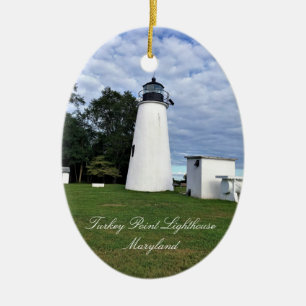 Turkey Point Lighthouse Maryland Ceramic Tree Decoration