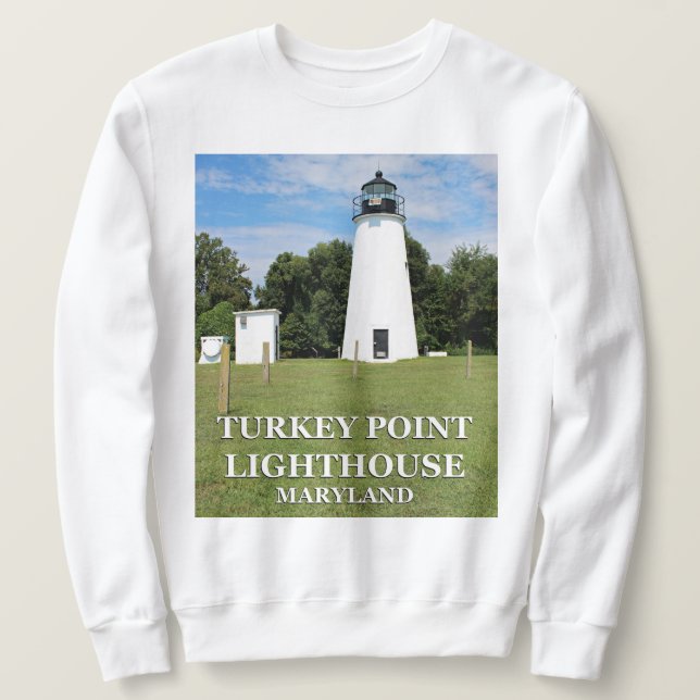 Turkey Point Lighthouse, Maryland Sweatshirt (Design Front)