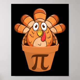 Turkey Pot Pie Funny Math Thanksgiving Turkey Pot  Poster
