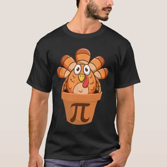 Turkey Pot Pie Funny Math Thanksgiving Turkey Pot  T-Shirt (Front)
