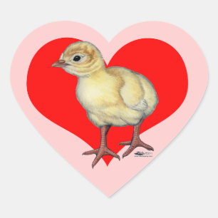 Turkey Poult Heart Heart Sticker