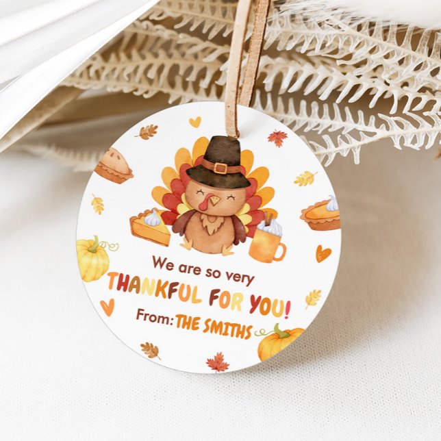 Turkey Pumpkin Autumn Thanksgiving Favour Tags (Autumn Pumpkin Turkey Thanksgiving Favor Tags)