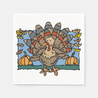 Turkey Pumpkins Napkin