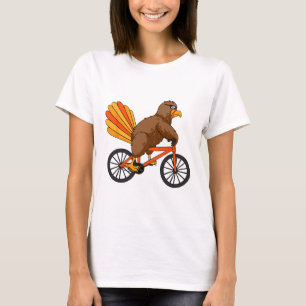 Turkey Riding Bike Thanksgiving Day Cool Bicycle A T-Shirt