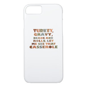 Turkey Rolls Casserole, Thanksgiving Retro Funny F iPhone 8/7 Case