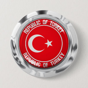 Turkey Round Emblem 7.5 Cm Round Badge