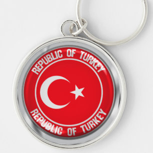 Turkey Round Emblem Key Ring