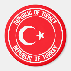 Turkey Round Emblem Magnet