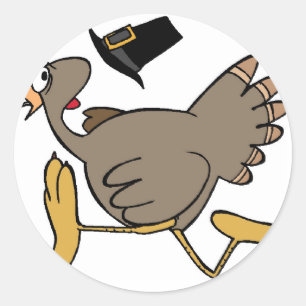 Turkey run classic round sticker