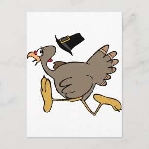 Turkey run holiday postcard