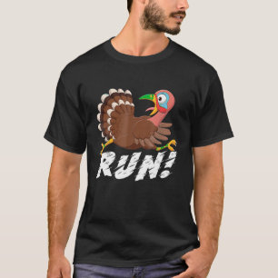 Turkey Run Running 5k Race Turkey Trot Funny Thank T-Shirt