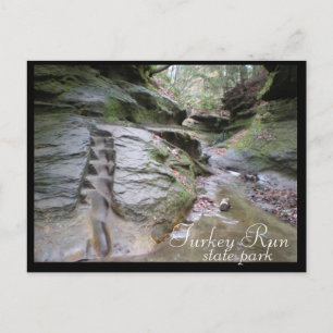 Turkey Run State Park Eroded Stairs Postcard