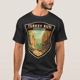 Turkey Run State Park Indiana Badge T-Shirt
