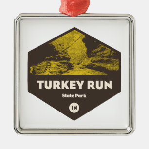 Turkey Run State Park Indiana Metal Tree Decoration