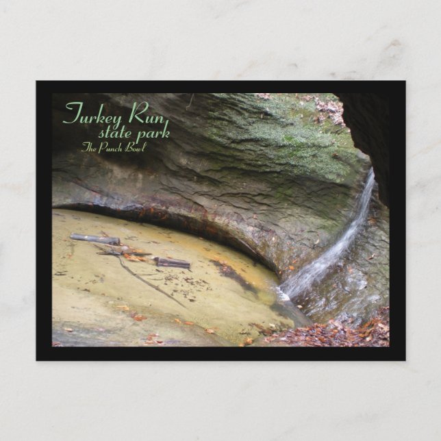 Turkey Run State Park, Punch Bowl Postcard (Front)