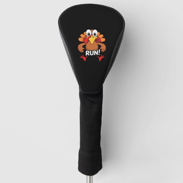 Turkey Run Thanksgiving Running Classic T-Shirt Golf Head Cover (Front)