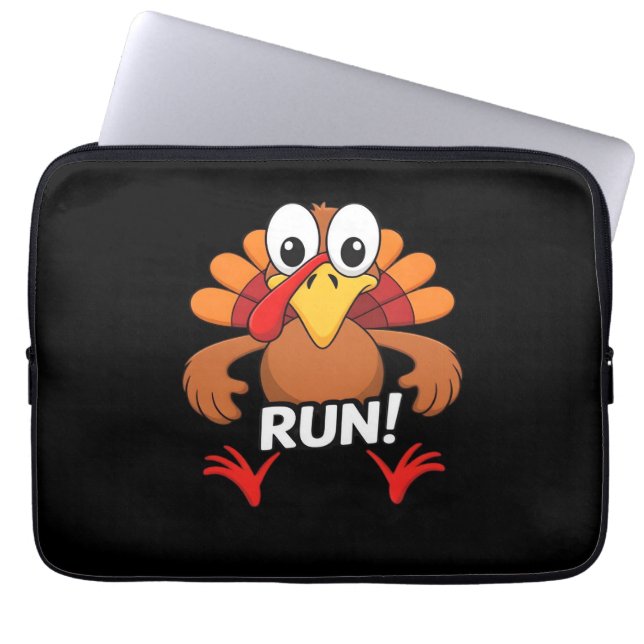 Turkey Run Thanksgiving Running Classic T-Shirt Laptop Sleeve (Front)