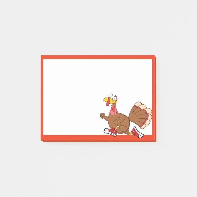 Turkey Running for It's Life Post-it Notes (Front)