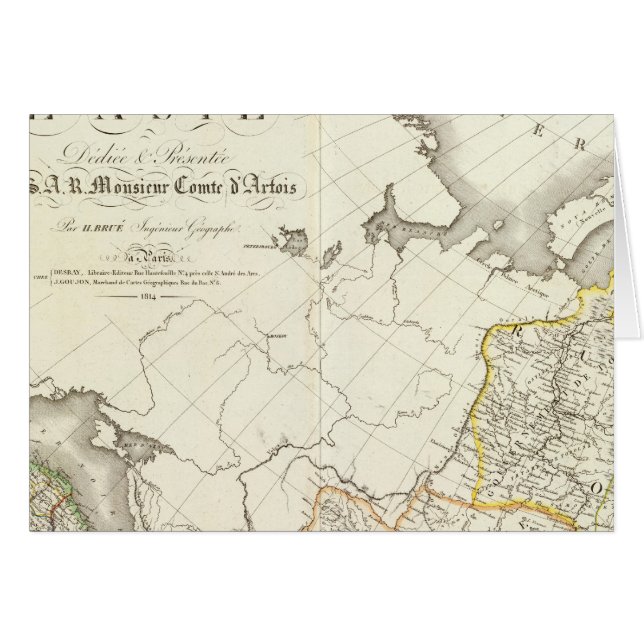 Turkey, Russia and Asia Engraved Map (Front Horizontal)