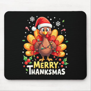 Turkey Santa Happy Merry Thanksmas Thanksgiving Ch Mouse Mat