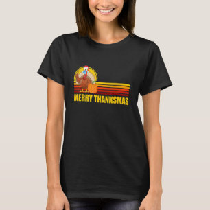 Turkey Santa Merry Thanksmas Christmas Thanksgivin T-Shirt