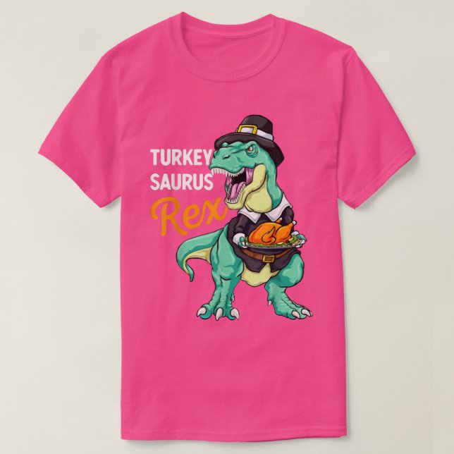 Turkey Saurus Re Tee Dinosaur Thanksgiving T Re  (Design Front)