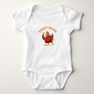 Turkey Season Fun Thanksgiving Design Baby Bodysuit