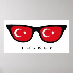 Turkey Shades custom text & color poster