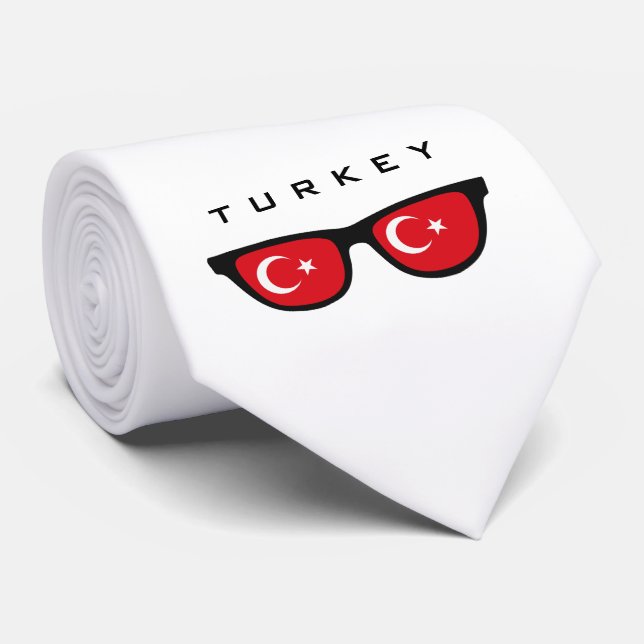 Turkey Shades custom text & colour tie (Rolled)