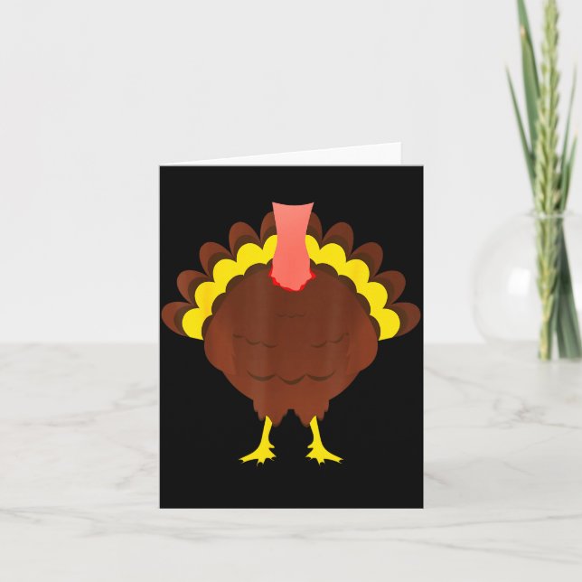 Turkey Shirt Adult Kids Men Women Turkey Costume  Card (Front)