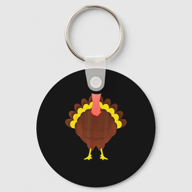 Turkey Shirt Adult Kids Men Women Turkey Costume  Key Ring (Front)