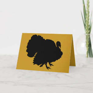 Turkey Silhouette Thanksgiving Holiday Card