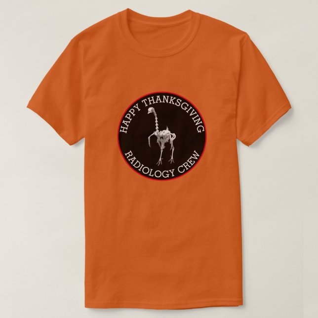 Turkey Skeleton Thanksgiving T-Shirt (Design Front)