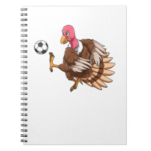 Turkey Soccer Thanksgiving Turkey Playing Soccer T Notebook