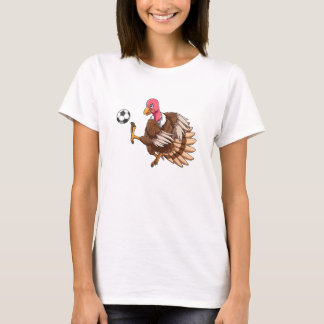 Turkey Soccer Thanksgiving Turkey Playing Soccer T T-Shirt