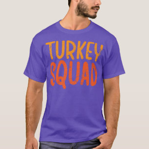 Turkey Squad Funny Cute Holiday Pajama Thanksgivin T-Shirt