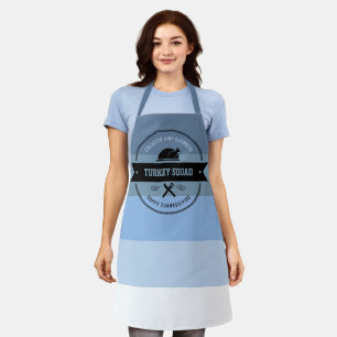 Turkey Squad Funny Personalised Thanksgiving Chef Apron