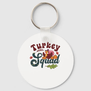 Turkey Squad Funny Thanksgiving Day Run Pilgrim Gi Key Ring