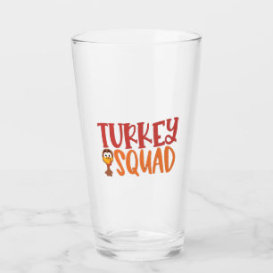 Turkey Squad Matching Outfit Turkey Thanksgiving Glass
