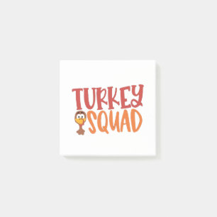 Turkey Squad Matching Outfit Turkey Thanksgiving  Post-it Notes