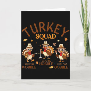 Turkey Squad Ot Pt Slp Occupational Therapy Thanks Card