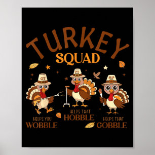 Turkey Squad Ot Pt Slp Occupational Therapy Thanks Poster
