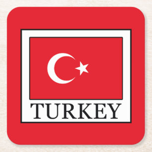 Turkey Square Paper Coaster