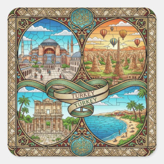 TURKEY SQUARE STICKER