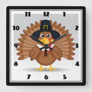 Turkey Square Wall Clock