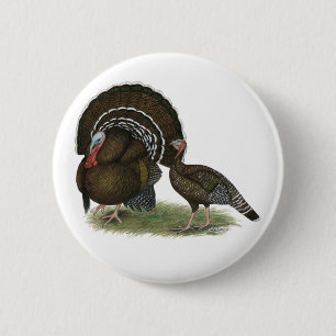 Turkey Standard Bronze 6 Cm Round Badge