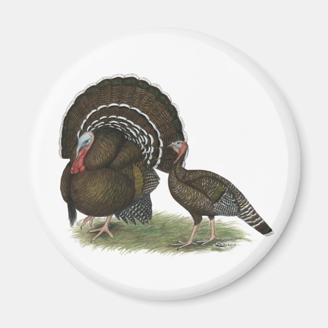 Turkey Standard Bronze Magnet (Front)