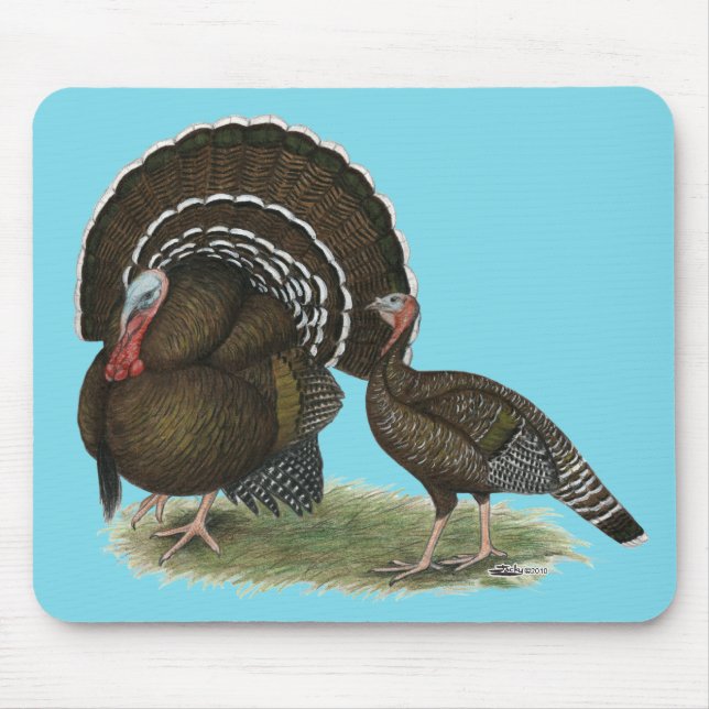 Turkey Standard Bronze Mouse Mat (Front)