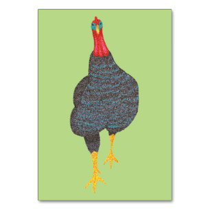 Turkey strutting reading flashcards for adults table number