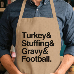 Turkey & Stuffing & Gravy & Football Thanksgiving Standard Apron